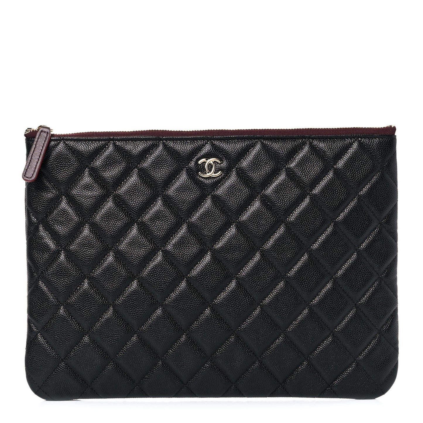 Caviar Quilted Medium Cosmetic Case Black
