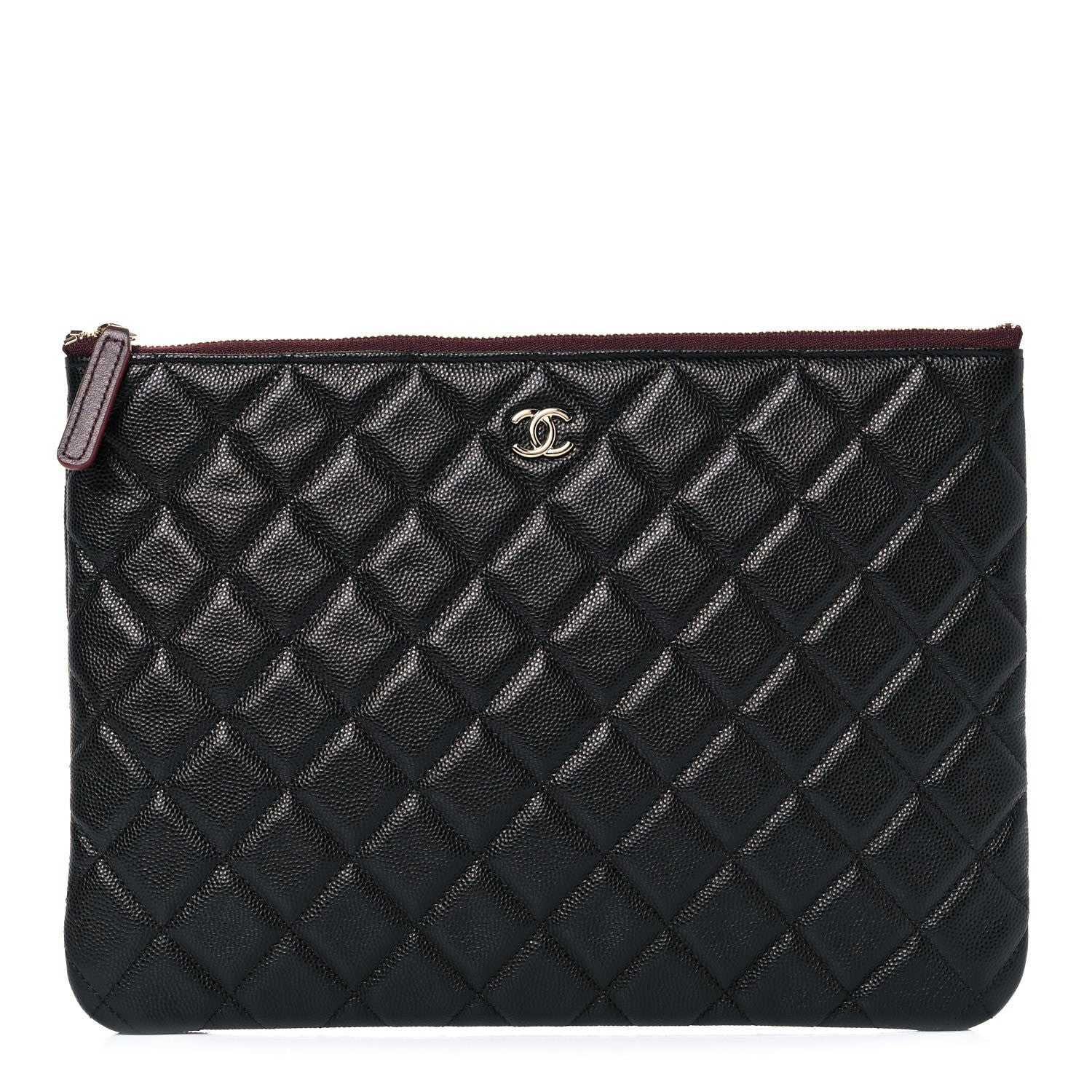 Chanel Caviar Quilted Medium Cosmetic Case Black 1 of 9