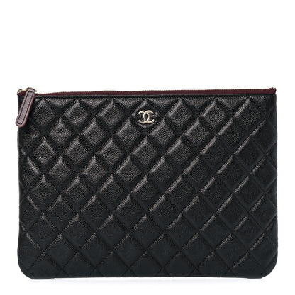 Chanel Caviar Quilted Medium Cosmetic Case Black 1 of 9