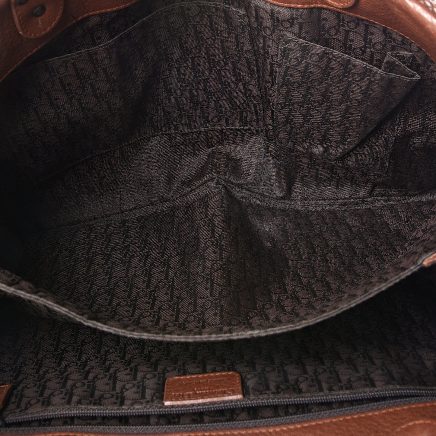 Calfskin Braided Gaucho Double Saddle Bag Brown