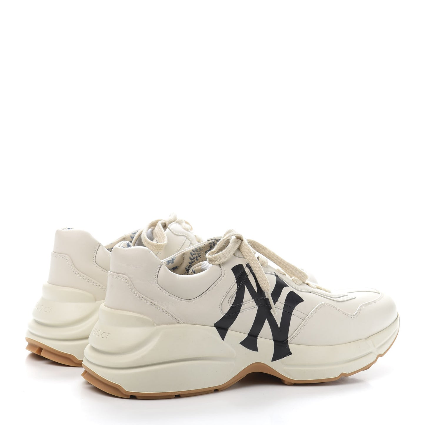 X MLB Calfskin NY Yankees Mens Rhyton Sneakers 9 Mystic White
