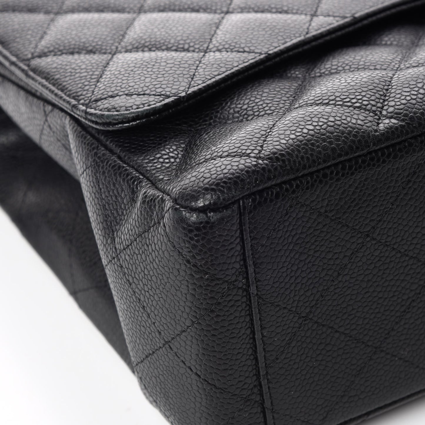 Caviar Quilted Maxi Single Flap Black