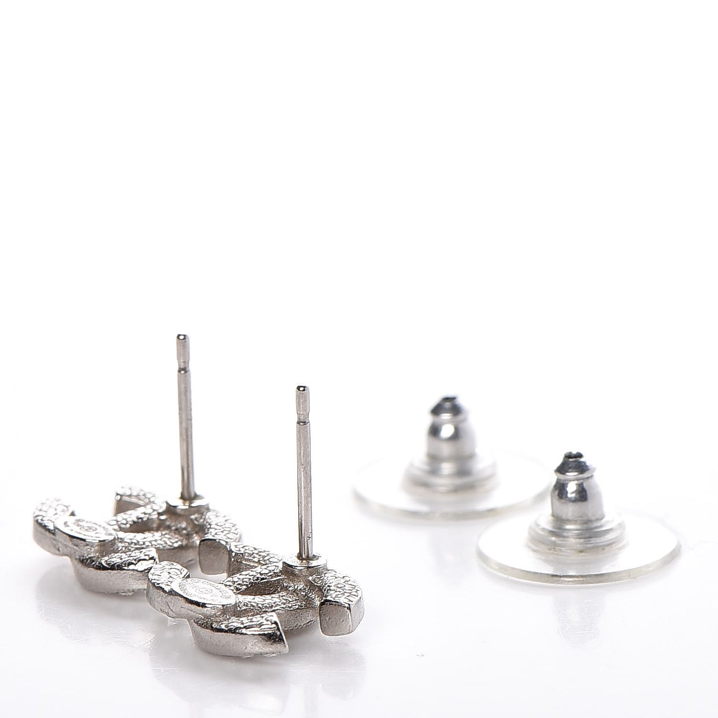 Crystal CC Earrings Silver