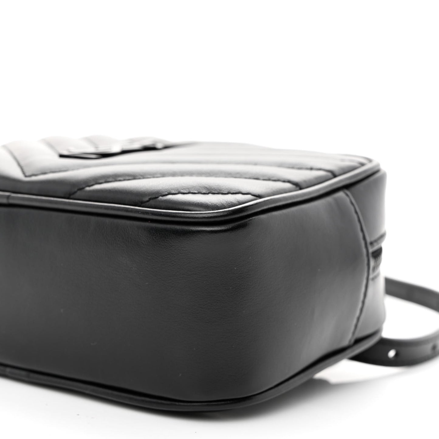 Calfskin Matelasse Monogram Lou Belt Bag Black