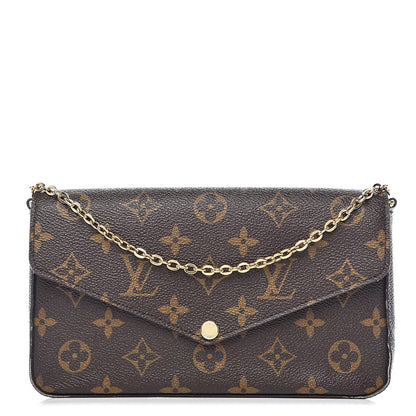 Louis Vuitton Monogram Pochette Felicie Chain Wallet Fuchsia 1 of 16
