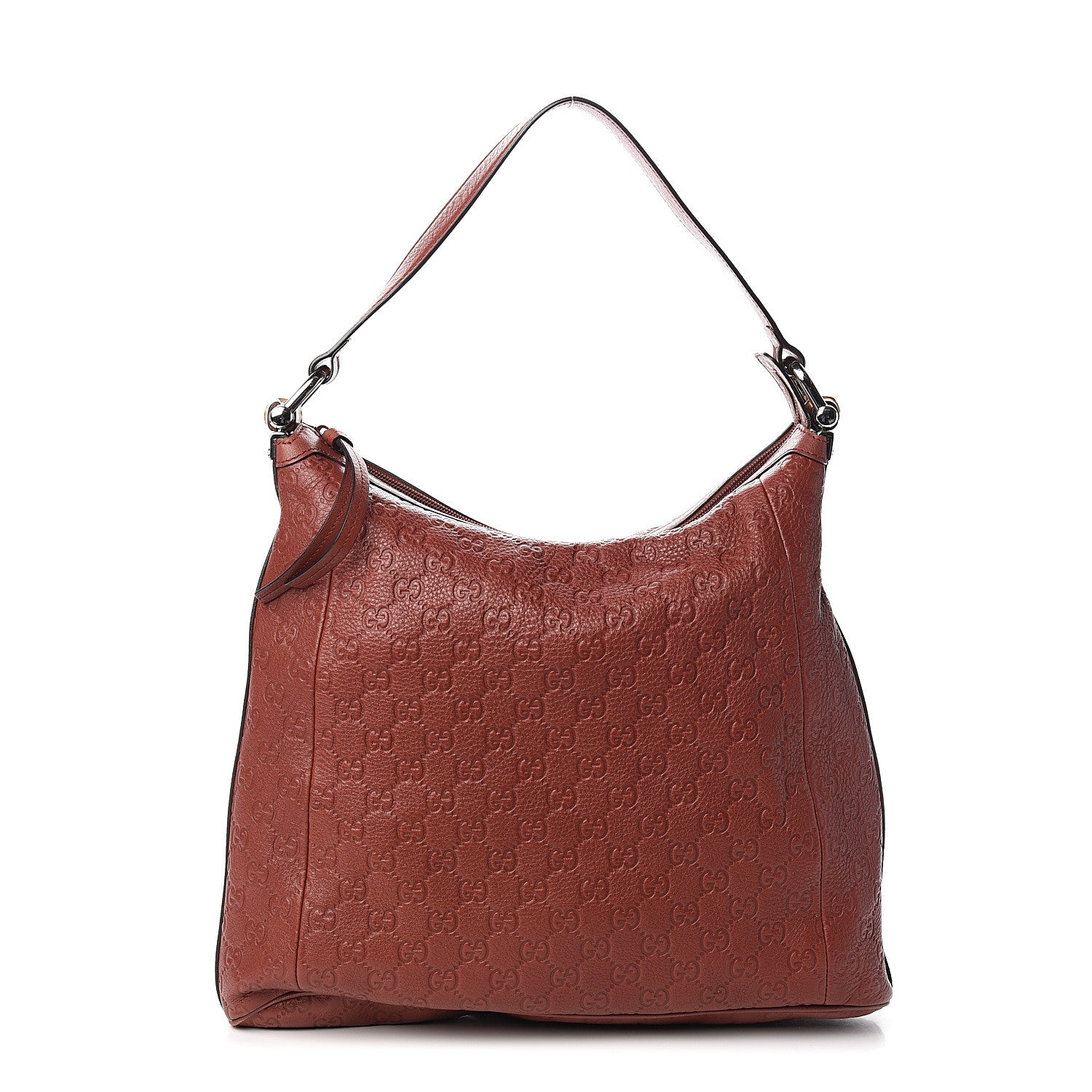 Gucci Guccissima Large Bamboo D-Ring Hobo Burgundy 1 of 9