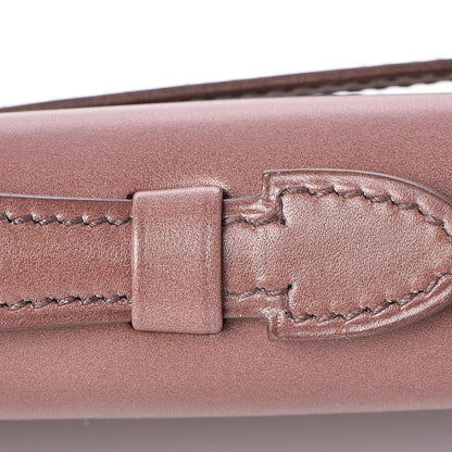 Hermes Tadelakt Kelly Cut Clutch Pochette Griolet 22 of 23