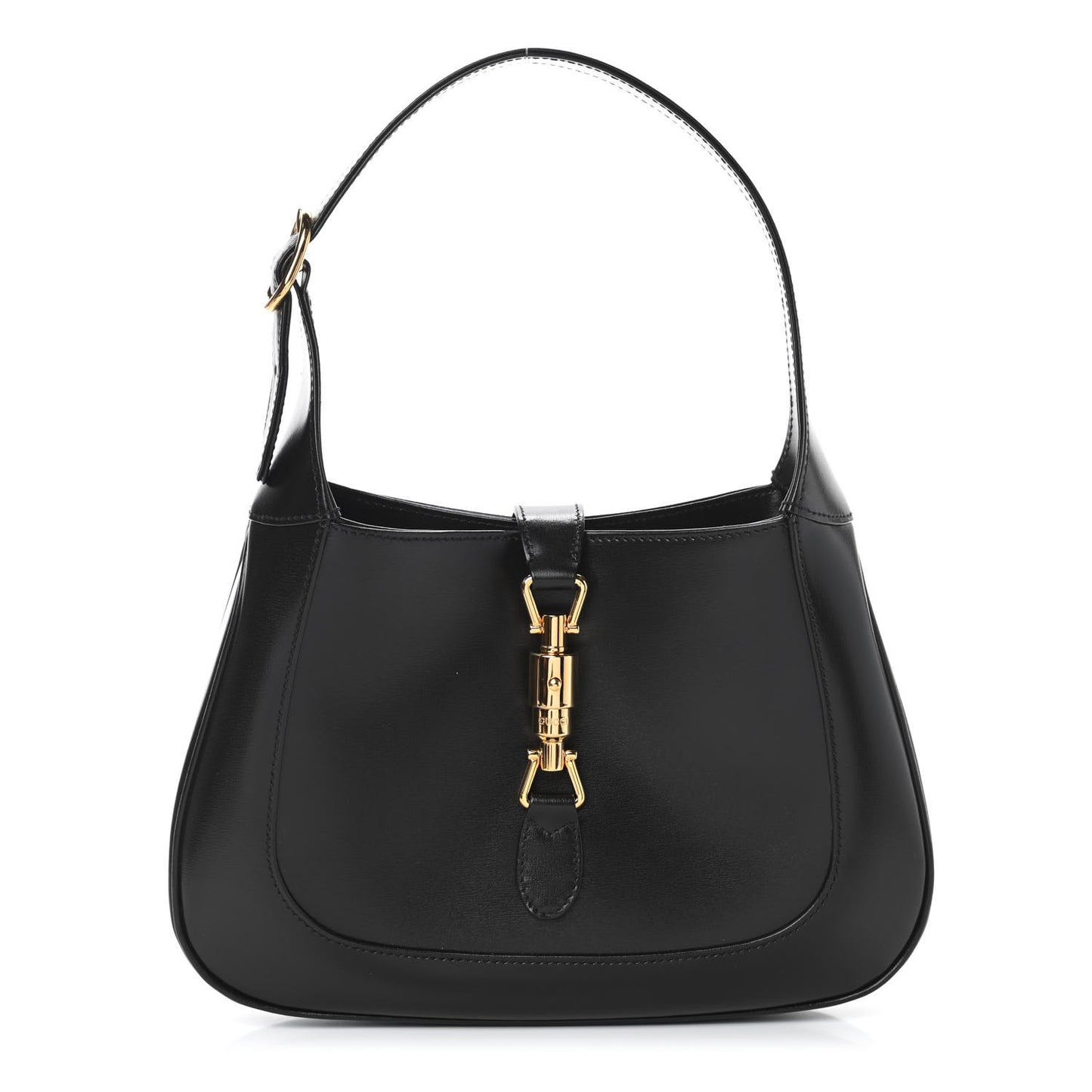 Boarded Dyana Lux Calfskin Small Jackie 1961 Hobo Black