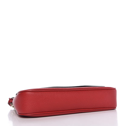 Gucci Pebbled Calfskin Medium Soho Flap Crossbody Vibrant Red 4 of 10