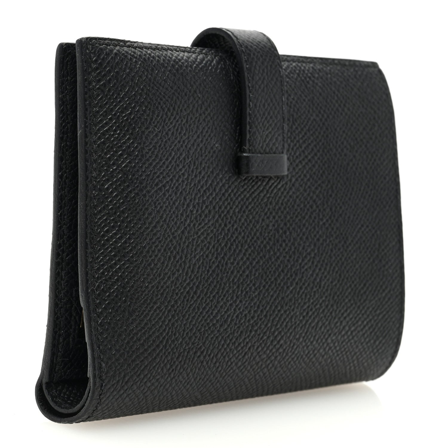 Hermes Epsom Bearn Compact Wallet Black 3 of 7