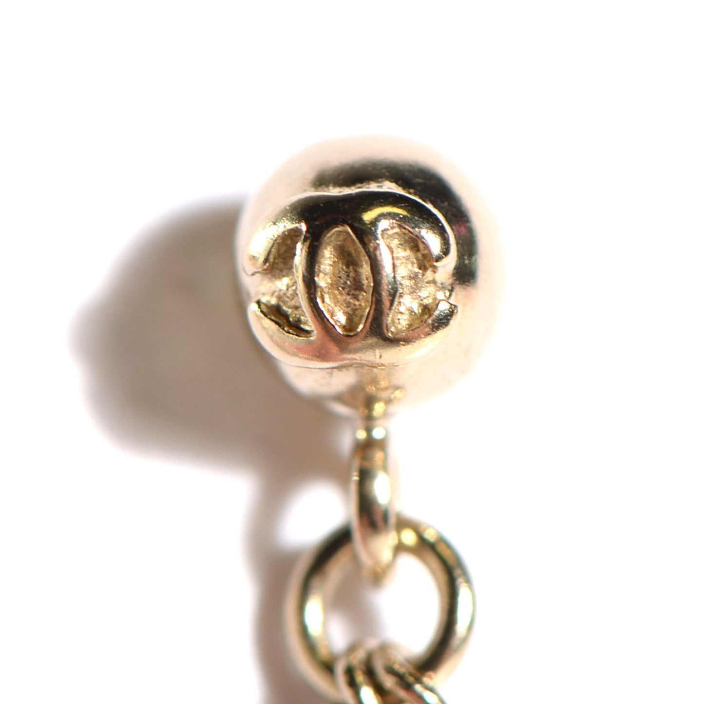 Enamel N°5 CC Drop Earrings Red Gold