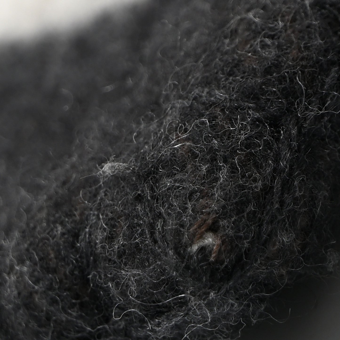 Wool Cashmere Signature Avalon Blanket Ecru Gris Fonce