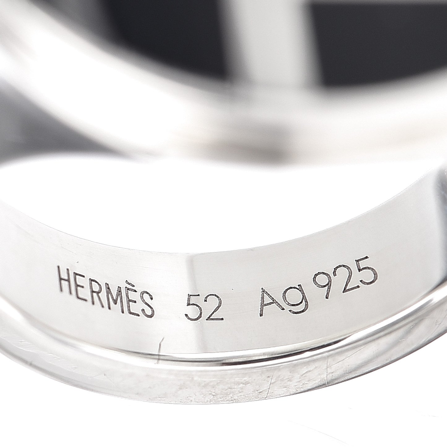 Sterling Silver Enamel Ring 52 6 Black