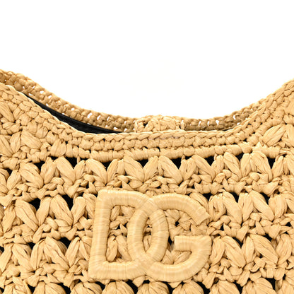 Dolce & Gabbana Raffia Crochet 3.5 Shoulder Bag Beige 12 of 17