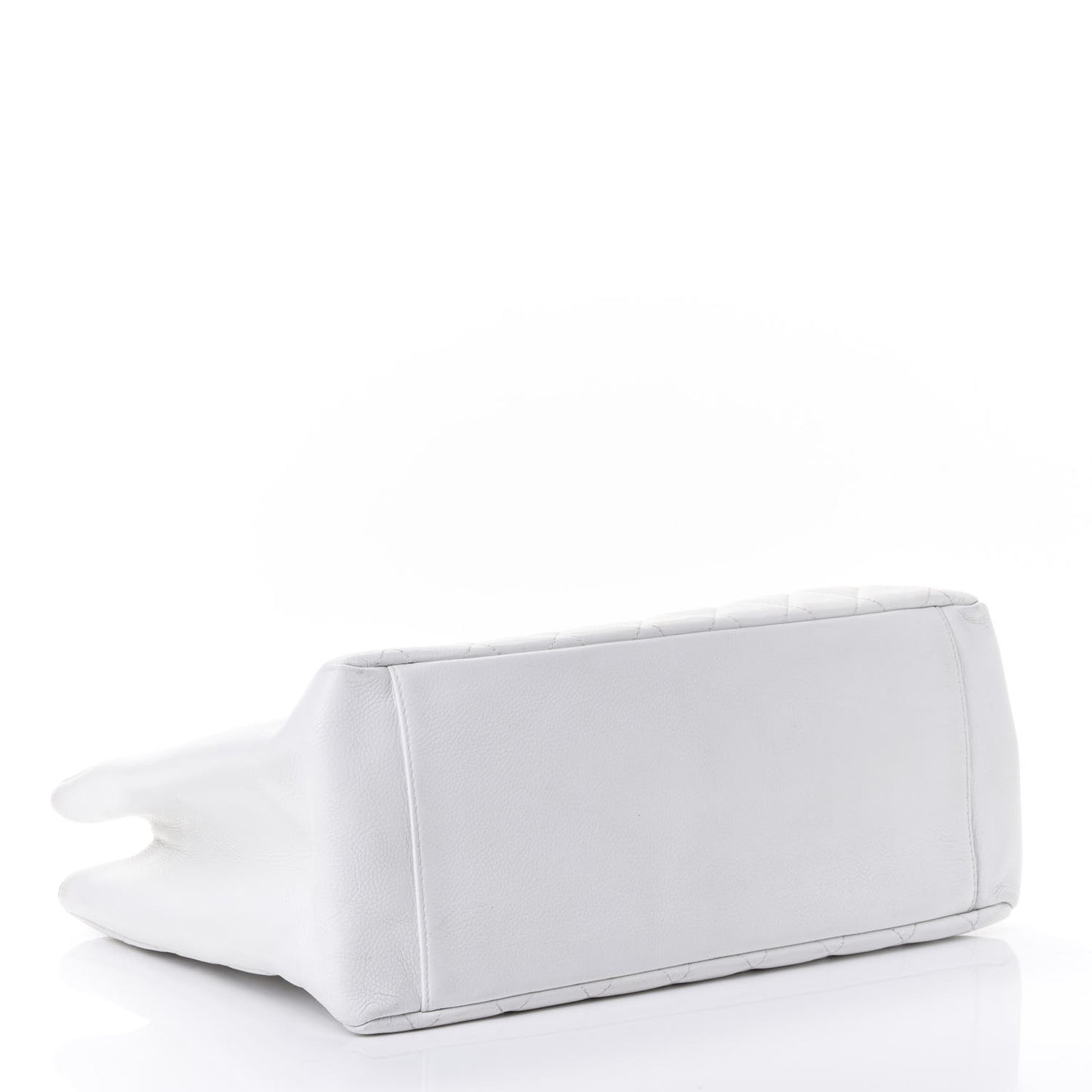 Caviar Quilted Grand Shopping Tote GST White