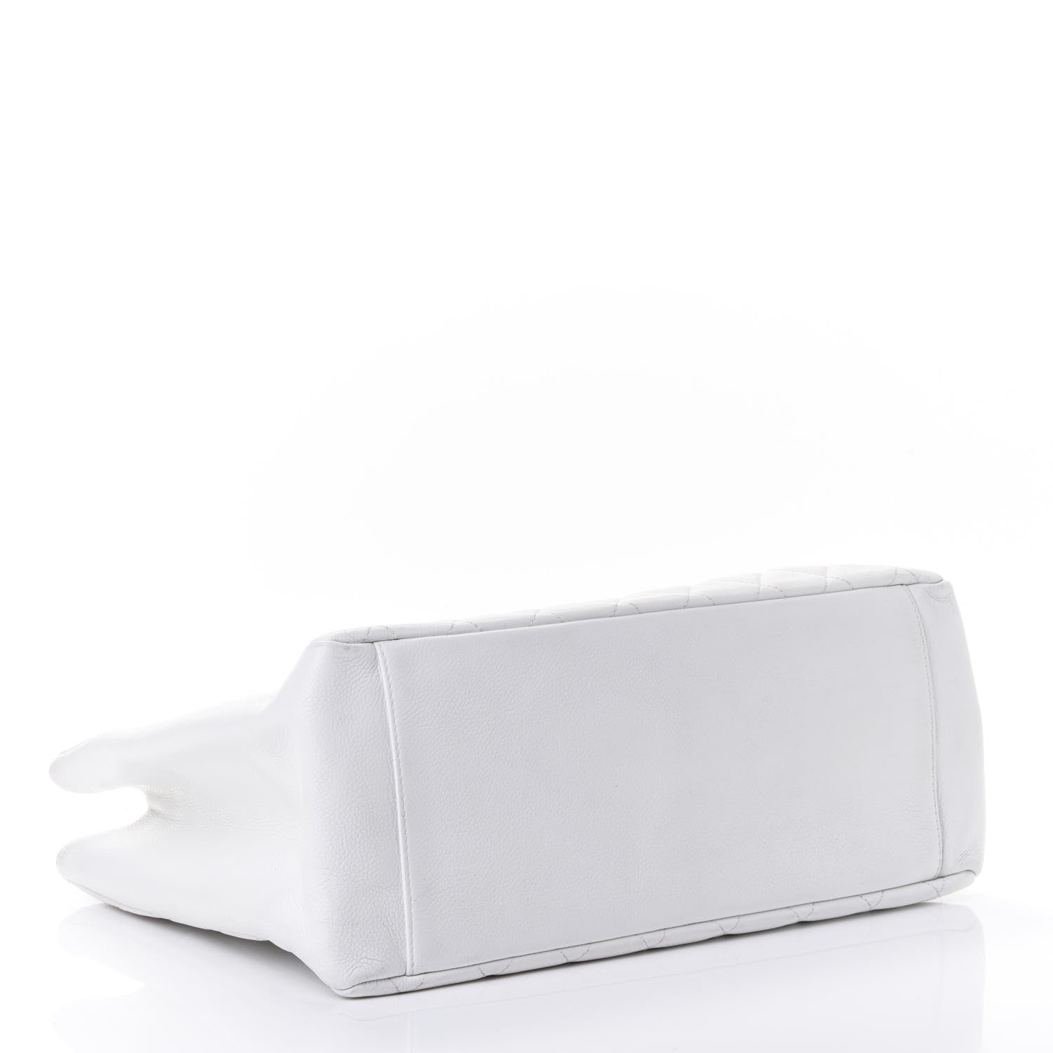 Chanel Caviar Quilted Grand Shopping Tote GST White 3 of 5