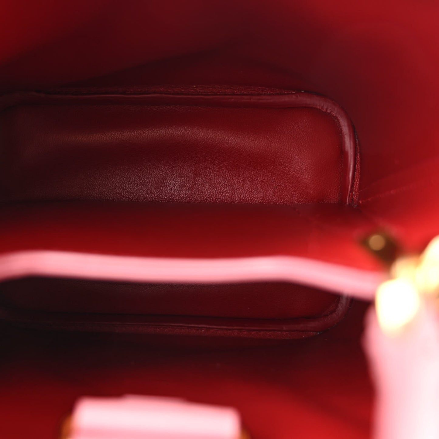 Saffiano City Calf Heart & Flower Small Panier Bucket Bag  Pink Red