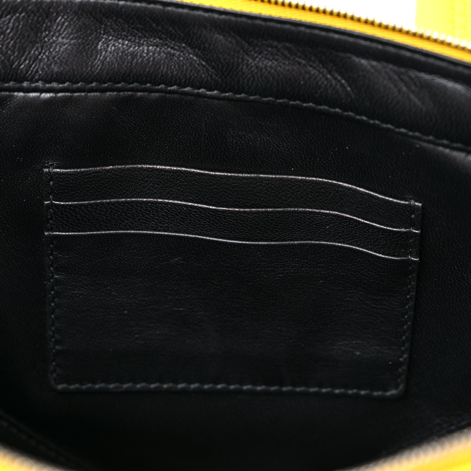 Balenciaga Shiny Day Calfskin Logo XS Triangle Duffle Jaune Black 9 of 10