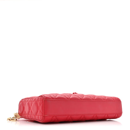 Christian Dior Lambskin Cannage Medium Lady D-Joy Red 4 of 21
