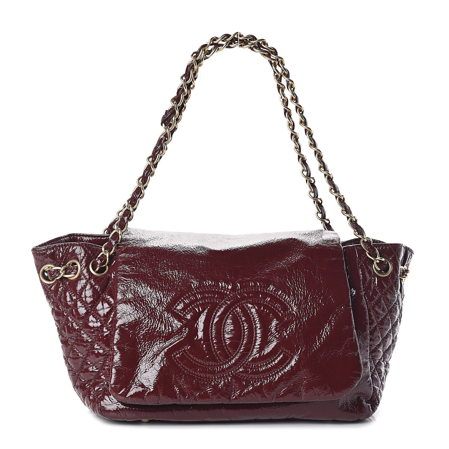 Chanel Vinyl Medium Rock and Chain Flap Bordeaux 1 of 10