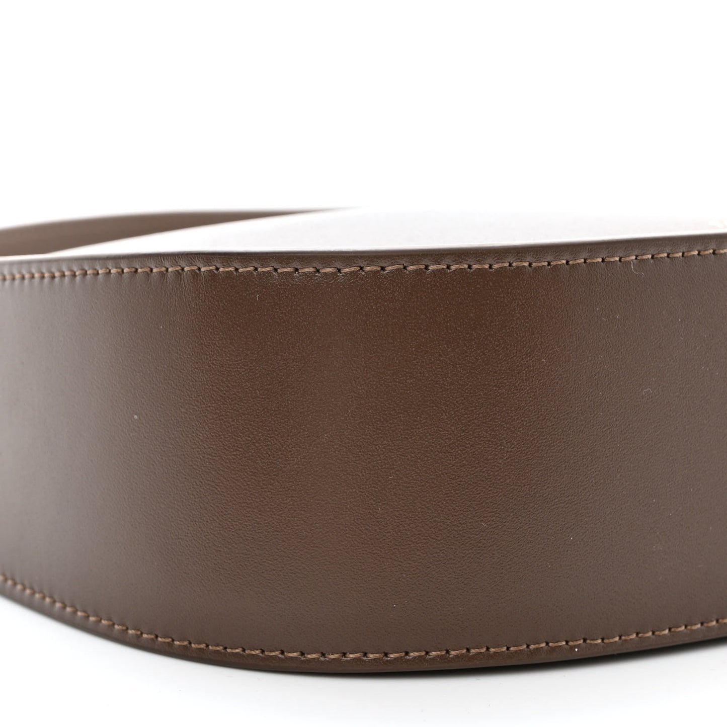 Smooth Calfskin Half Moon Shoulder Bag Brown