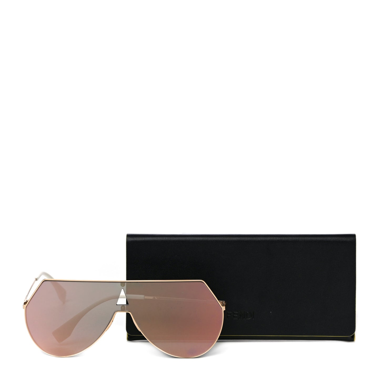 Metal Mirrored Eyeline Sunglasses FF 0193/S Matte Gold