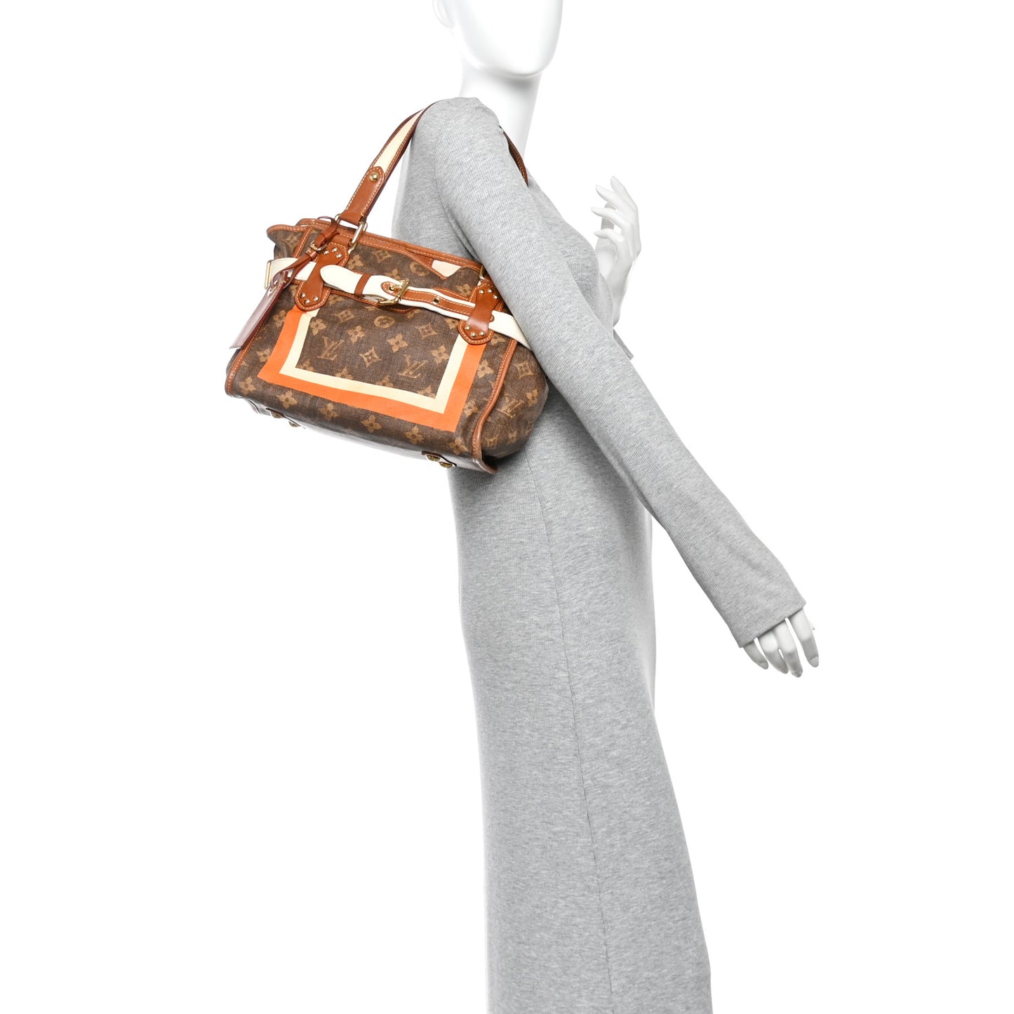 Monogram Rayures Tisse Sac PM