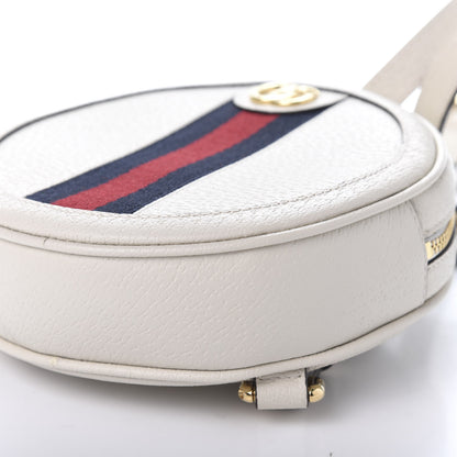 Gucci Textured Calfskin Web Mini Ophidia Round Backpack Mystic White 6 of 10