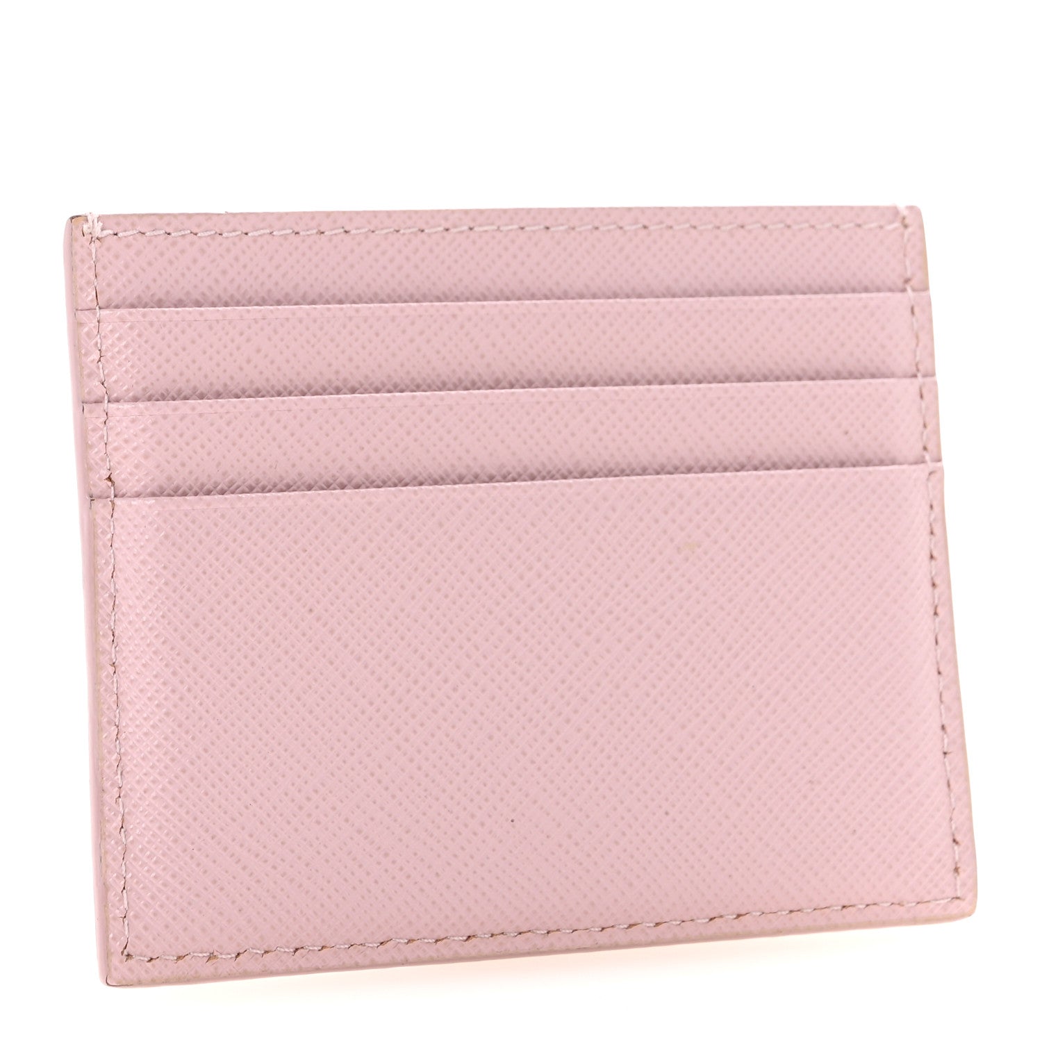 Prada Saffiano Triangle Card Case Alabastro 3 of 10