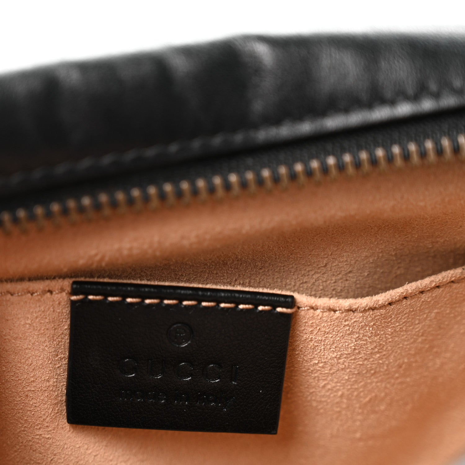 Gucci Calfskin Matelasse Mini GG Marmont Chain Shoulder Bag Black 6 of 11