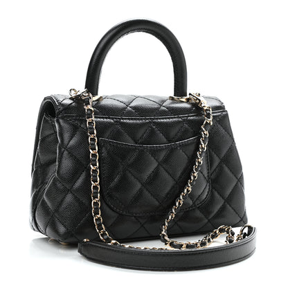 Chanel Caviar Quilted Extra Mini Coco Handle Flap Black 2 of 9