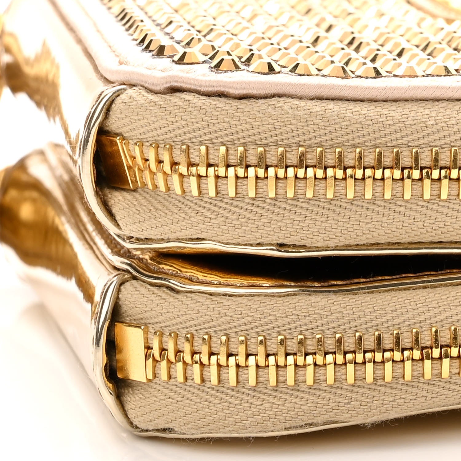 Prada Satin Crystal Mini Triangle Crossbody Pouch Platino 11 of 11