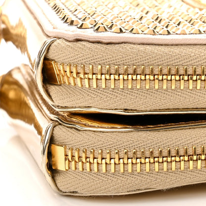 Prada Satin Crystal Mini Triangle Crossbody Pouch Platino 11 of 11