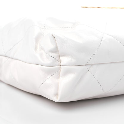 Chanel Shiny Calfskin Quilted Chanel 22 White 9 of 11