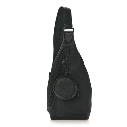 Louis Vuitton Calfskin Shadow Monogram Duo Slingbag Black 1 of 10