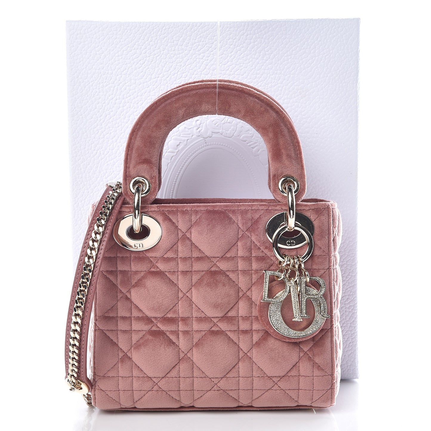 Velvet Mini Lady Dior Pink