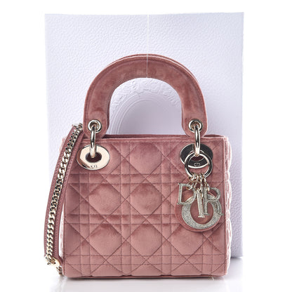 Christian Dior Velvet Mini Lady Dior Pink 11 of 11