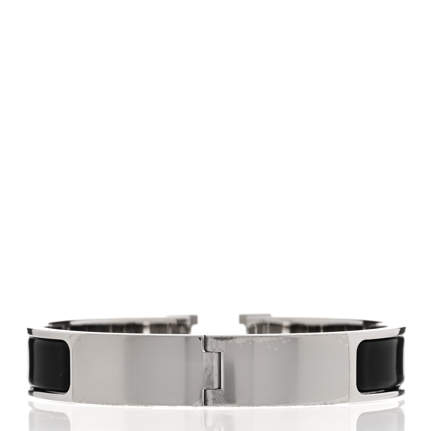 Enamel Narrow Clic Clac H Bracelet GM Black
