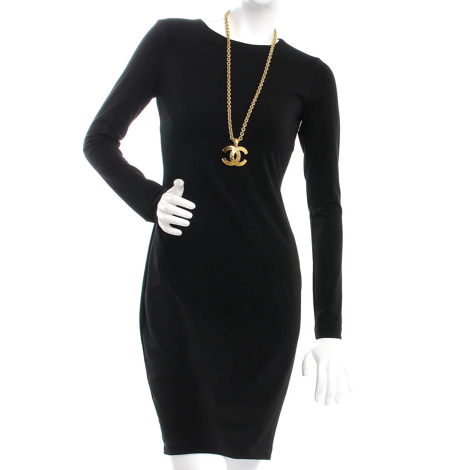 Chanel Quilted CC Long Chain Necklace Gold 2 of 6