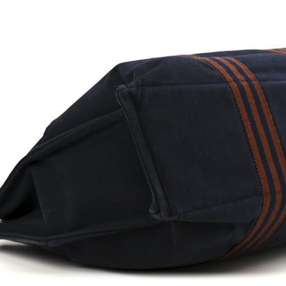 Hermes Canvas Herline Tote MM Navy 10 of 12