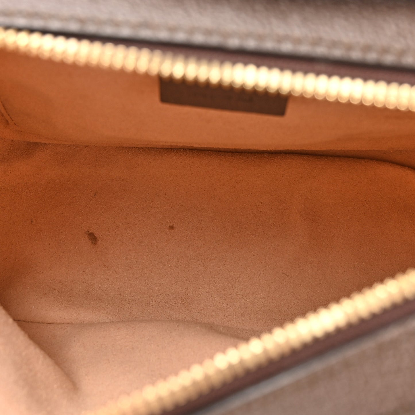 GG Supreme Monogram Mini Ophidia Top Handle Shoulder Bag Brown