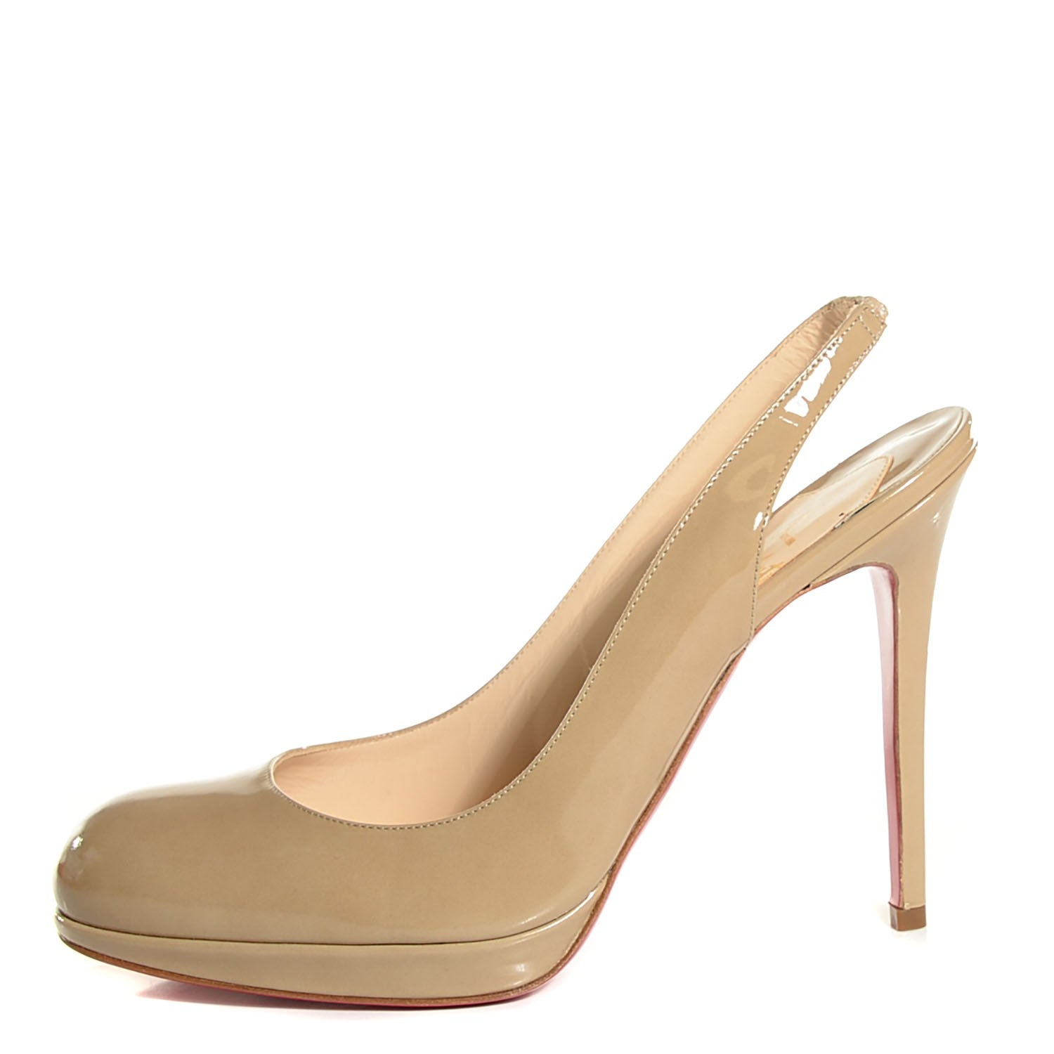 Christian Louboutin Patent Fifi Sling 85 Pumps 40.5 Nude 8 of 14