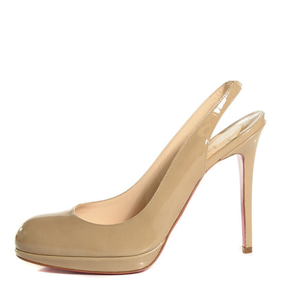 Christian Louboutin Patent Fifi Sling 85 Pumps 40.5 Nude 8 of 14
