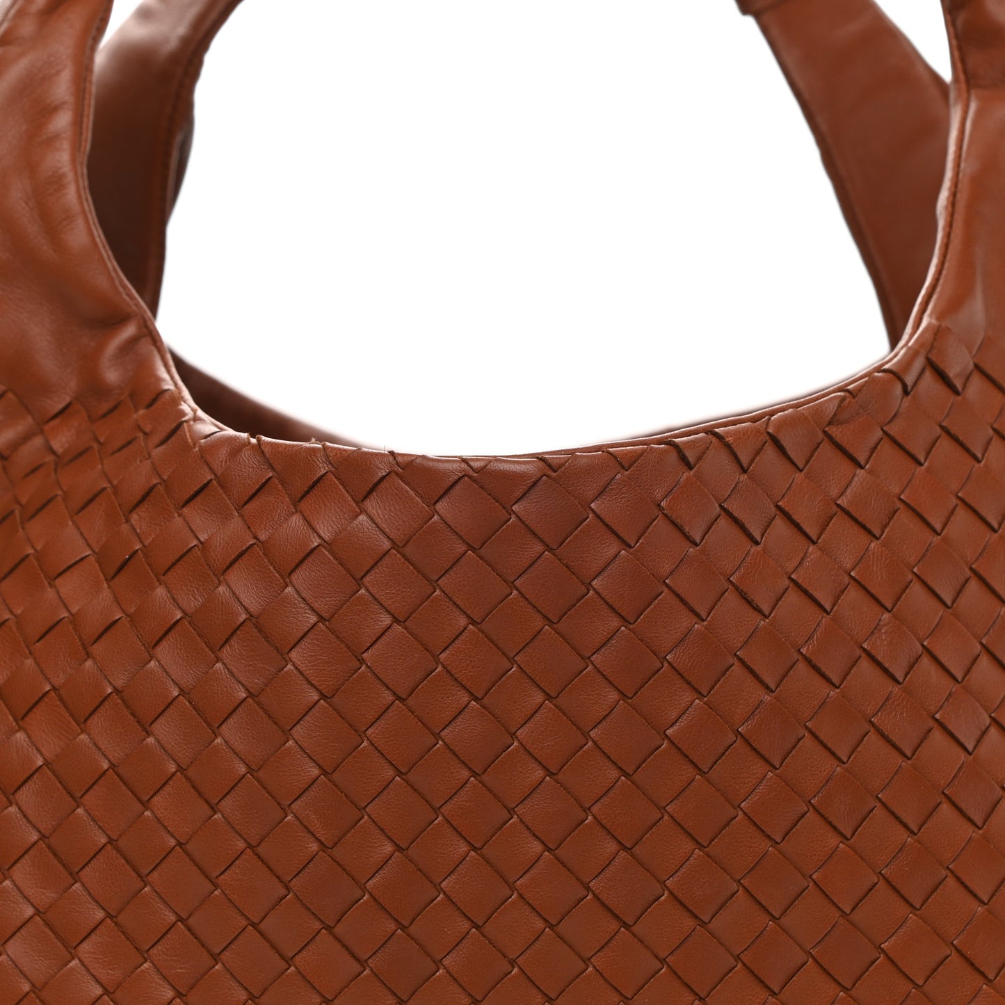 Nappa Intrecciato Large Campana Hobo Rust