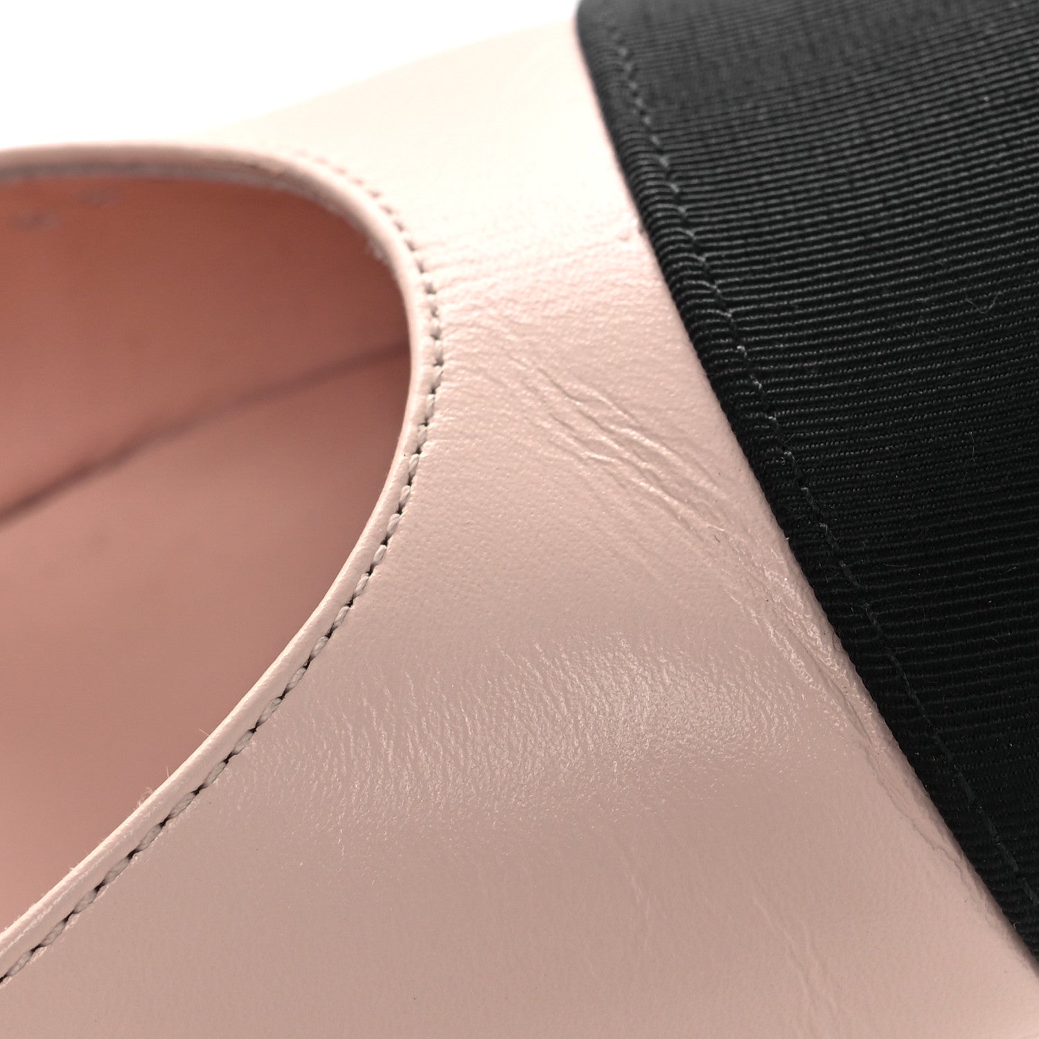 Chanel Calfskin Grosgrain Cap Toe CC Slingback Pumps 39 Light Pink Black 11 of 14