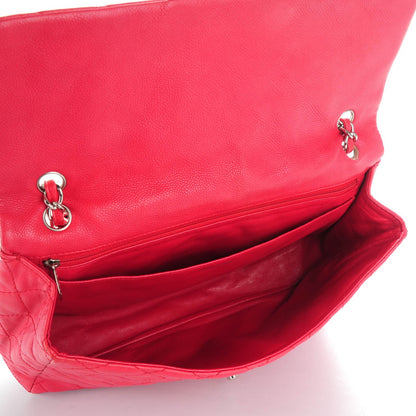 Chanel Washed Caviar Quilted Maxi Single Flap Fuchsia 5 of 9