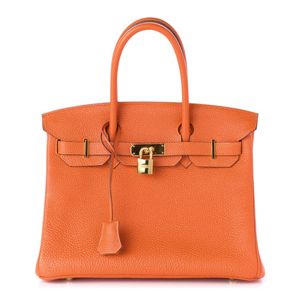 Hermes Togo Birkin 30 Orange 1 of 32