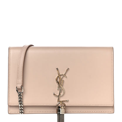 Saint Laurent Smooth Calfskin Classic Monogram Kate Tassel Chain Wallet Nude Powder 8 of 16