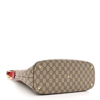Gucci GG Supreme Monogram Linea A Hobo Red 4 of 8