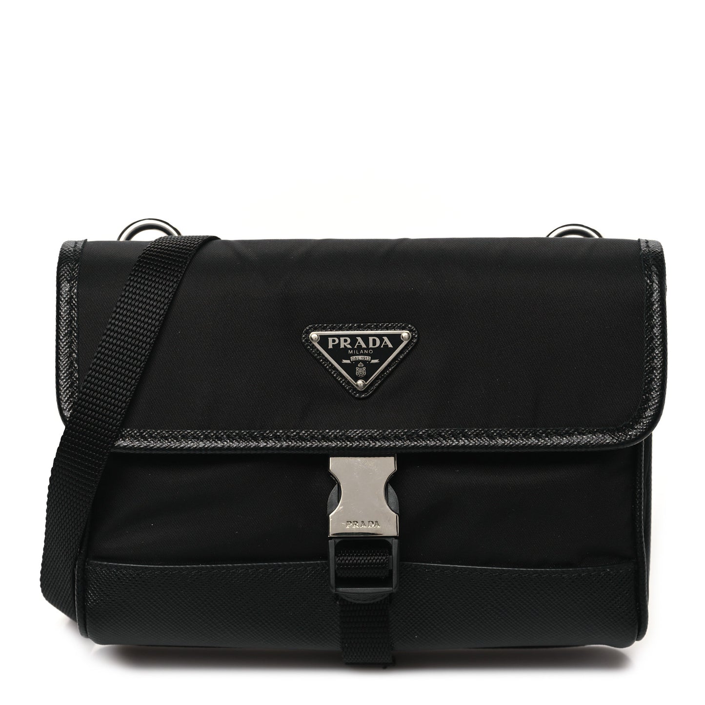 Re-Nylon Saffiano Smartphone Case Crossbody Black
